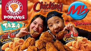 Best Fried Chicken in Dubai MUKBANG  TAZA vs MARRY BROWN vs CHICKING vs POPEYES [upl. by Asik563]