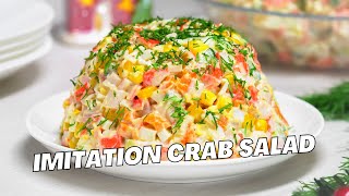 Crab Salad with Imitation Crab  Surimi Salad  Imitation Crab Salad Recipe by Always Yummy [upl. by Deacon809]