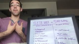 Plateforme vs site web [upl. by Assilac136]