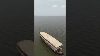 Kumarakom Tourism Aerial Houseboat Tour of Kerala Backwaters I kumarakom kerala shorts [upl. by Nomelc641]