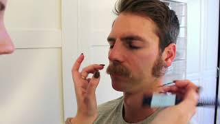 How to Professionally Apply a Fake Mustache [upl. by Cosmo]