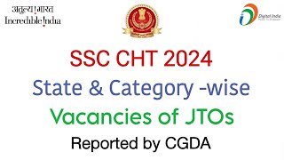 SSCCHT2024 CatampStatewise Vacancies in CGDA [upl. by Alya]