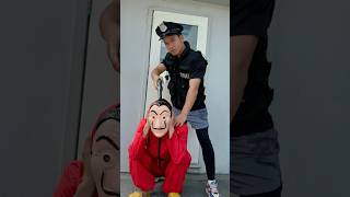 Money Heist vs Police 151 moneyheist parkour police escape shorts hctofficial [upl. by Alaine]