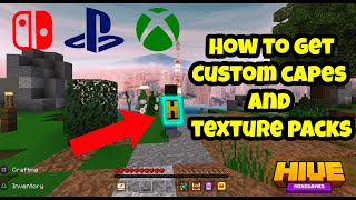 How to get CUSTOM capes and texture packs on console in minecraft PS4 Xbox Switch New Method [upl. by Limber]