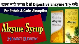 Alzyme Digestive Enzyme Syrup In Hindi  For Protein amp Carbs Absorption  Diastase amp Pepsin [upl. by Winna]