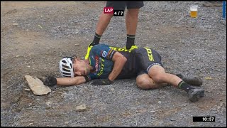 Nino Schurter Crash XC Short Track  Snowshoe USA [upl. by Franklin509]