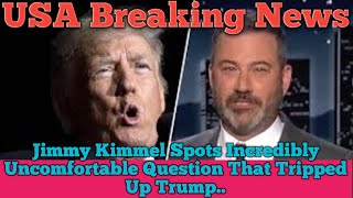 Jimmy Kimmel Spots Incredibly Uncomfortable Question That Tripped Up Trump😱😱 [upl. by Salis]