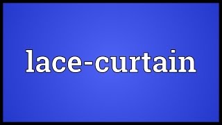 Lacecurtain Meaning [upl. by Eralcyram]