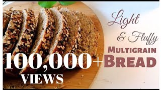 Its that easy How to Bake Loaf at home Light amp Fluffy Multigrain Whole Wheat Bread Wholesome Meal [upl. by Vassaux480]