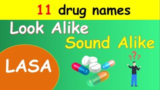 11 drug names Look Alike amp Sound Alike LASA [upl. by Arikahs]