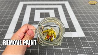 Strip paint from plastic miniature using isopropyl alcohol my first attempt [upl. by Onitrof]