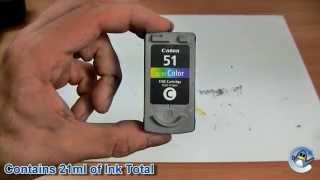 Inside Canon CL51 0618B001 Colour Ink Cartridge [upl. by Kenzie]