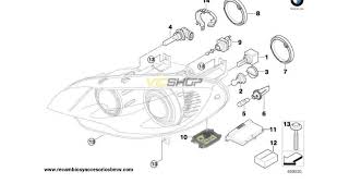 Tapa Caperuza luces cortas faro delantero para BMW F20 F21 F07 GT F10 F11 F18 E70 E71 E72 [upl. by Dolores158]