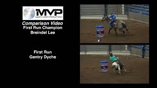 Gentry Dyche 2022 Josey Duncan Oklahoma Barrel Racing Clinic Compare 1st Run vs 1st Run Champion [upl. by Ocirderf332]