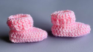 COMO TEJER ZAPATITOS PARA BEBÉ 👶 A CROCHET 🧶 [upl. by Danyette]