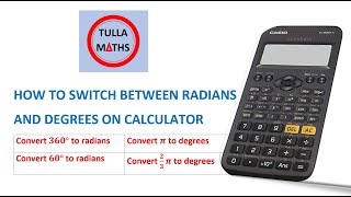 How to convert between radians and degrees on casio fx 83gtx calculator NEW [upl. by Ainessej24]