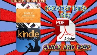 How to Convert most 📱💻 KINDLE EBOOKS into PDF Format 📚📖 [upl. by Thevenot]