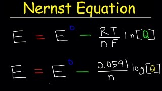 Nernst Equation Explained Electrochemistry Example Problems pH Chemistry Galvanic Cell [upl. by Huba]