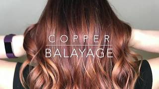 Copper Balyage  Formulation talk through  Lisa Huff Hair [upl. by Erek]