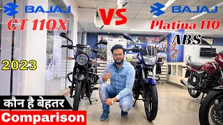 2023 Bajaj Platina 110 ABS Vs Bajaj CT 110X✅Comparison  Price  Features  Which is More Better🔥🔥 [upl. by Alletniuq]