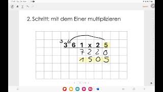 Schriftliche Multiplikation Nr3 mit einem zweistelligen Faktor [upl. by Nnairahs]