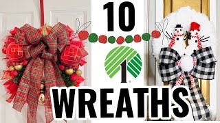 🎄10 DIY DOLLAR TREE EASY CHRISTMAS WREATHSALL STYLES quotI Love Christmas ep 10 Olivias Romantic Home [upl. by Pritchard149]