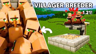 BEST VILLAGER BREEDER FARM FOR ANY WORLD In Minecraft 121 [upl. by Eleynad374]