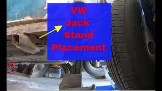 Where to Place Jackstands on a VW Type 1 Bug How to 2 [upl. by Eniala12]