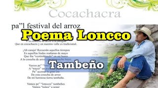 Poema Loncco Tambeño  quotPal festival del arrozquot [upl. by Karil]