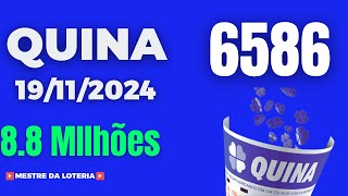 Resultado da Quina 6586 Quina de hoje 1911 [upl. by Maribel]