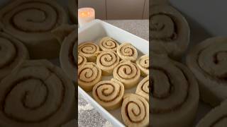 BAKING CINNAMON ROLLS 🍂🤎 [upl. by Atikehs]