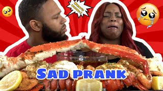 BEING SAD ABOUT EVERYTHING TO SEE HOW MY BOYFRIEND REACTS MUKPRANK amp KINGCRAB SEAFOOD BOIL [upl. by Cassi]