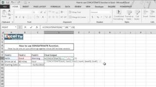 How to use CONCATENATE function in Excel [upl. by Ailero180]