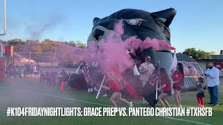 K104FridayNightLights x TXHSFB Grace Prep vs Pantego Christian [upl. by Yadrahs]