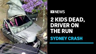 CCTV captures moment of fatal Sydney car crash police searching for driver  ABC News [upl. by Enak775]