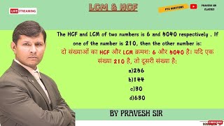 The HCF and LCM of two numbers is 6 and 5040 respectively  If one of the number is 210 then the [upl. by Zzabahs52]