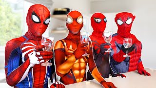 SUPERHEROs Story  How is Morning of SpiderMan in The Mansion   Funny Live Action [upl. by Yffat]