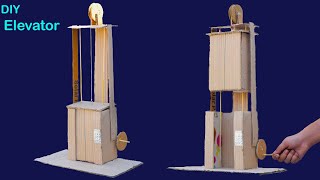 How to make Elevator from cardboard  educational stem project for kids [upl. by Skippy]