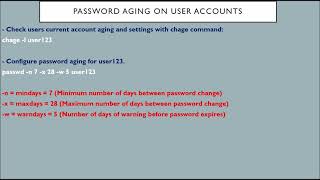 64 Password aging on user accounts [upl. by Devlin]