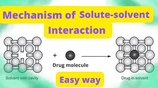 Mechanism of solute solvent interaction in easy l Physical pharmaceutics ll Notes in description [upl. by Weston]