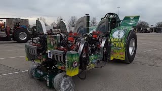 Pulling Tractors Unloading at 2023 NFMS Championship Tractor Pulls [upl. by Asillam293]