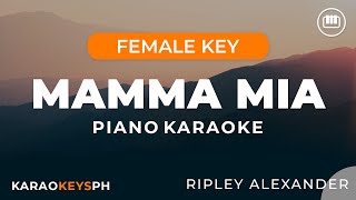 Mamma Mia  Ripley Alexander Female Key  Piano Karaoke [upl. by Stich]