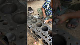 Diesel Engine Block Cleaning and Restoration skills truck engine shorts [upl. by Ahsrat]