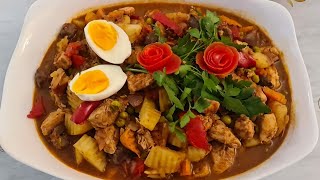 HOW TO PREPARE CHICKEN MENUDOPANLASANG PINOYCHICKEN MENUDO A LA CHEZ MIMMA [upl. by Lillie42]