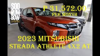 2023 Mitsubishi Strada Athlete 4x2 AT Review Downpayment amp Monthly [upl. by Ittak]