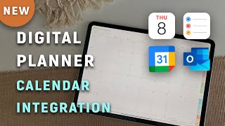 Link Digital Planner to Google Calendar Apple Calendar amp Reminders  New Calendar Integration [upl. by Parrie]