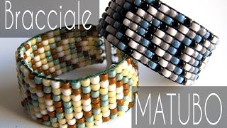 Tutorial Perline  Braccialetto Matubo con Telaio [upl. by Jana]