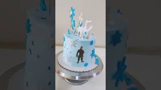 Frozen theme design ytshorts cake cakedecoration cakedesign cakedecorating cakeideatrending [upl. by Howund]