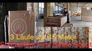 AREA13  FristStrike Scout auf 45 Meter mit 3 verschiedenen Läufen  Treffer   Paintball amp Airsoft [upl. by Etteluap956]