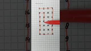 Draw a Checkered Path With Numbers  shorts [upl. by Itoc]